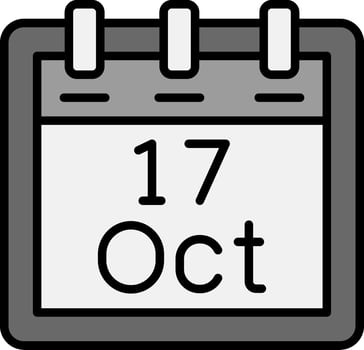 October 17 Vector Icon