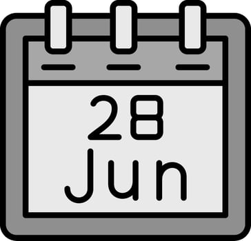 June 28 Vector Icon