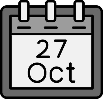 October 27 Vector Icon