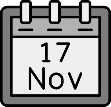 November 17 Vector Icon