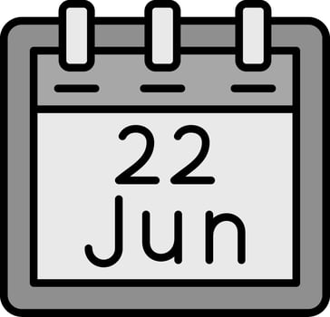 June 22 Vector Icon
