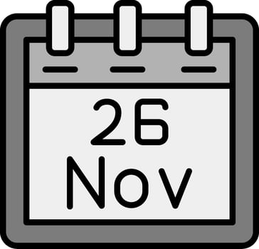November 26 Vector Icon