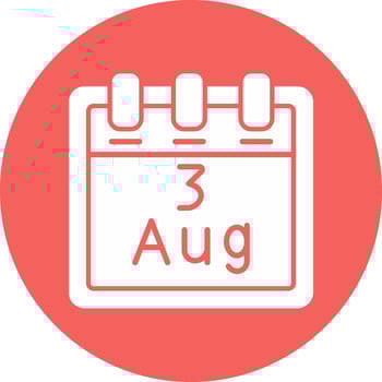 August 3 Vector Icon