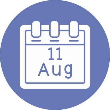 August 11 Vector Icon