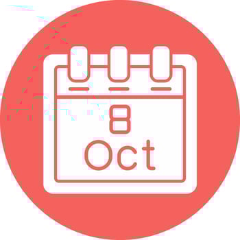 October 8 Vector Icon