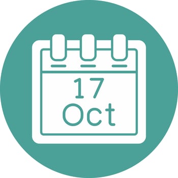 October 17 Vector Icon