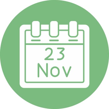 November 23 Vector Icon