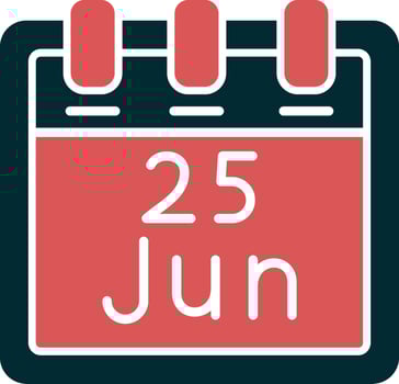 June 25 Vector Icon