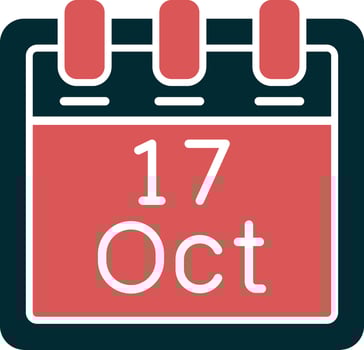 October 17 Vector Icon