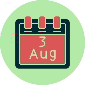 August 3 Vector Icon