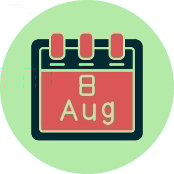 August 8 Vector Icon