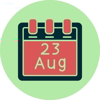 August 23 Vector Icon