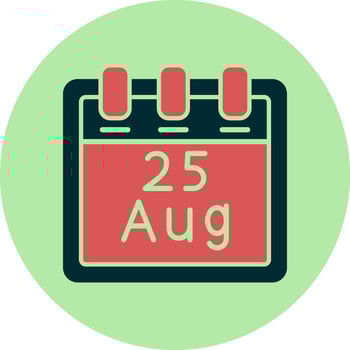 August 25 Vector Icon