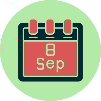 September 8 Vector Icon