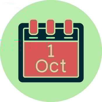 October 1 Vector Icon