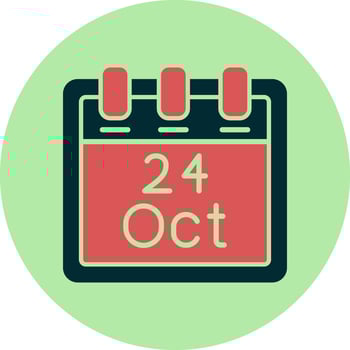October 24 Vector Icon