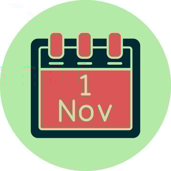 November 1 Vector Icon