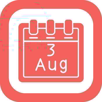 August 3 Vector Icon