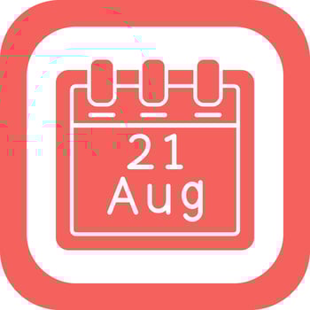 August 21 Vector Icon