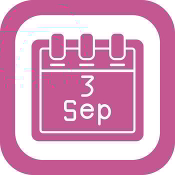 September 3 Vector Icon