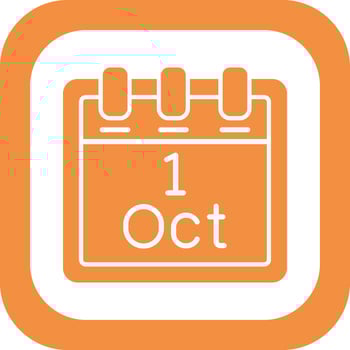 October 1 Vector Icon