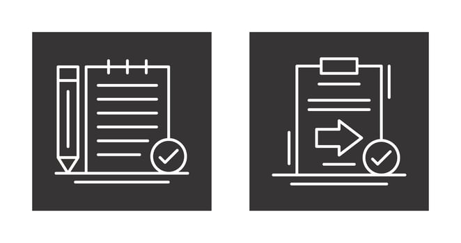 Check Notes and Send Icon vector