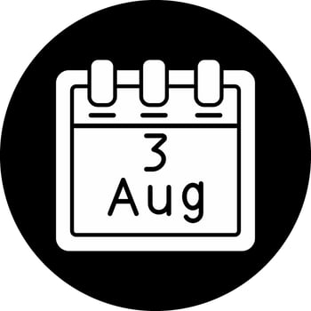 August 3 Vector Icon