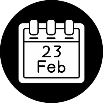 February 23 Vector Icon
