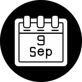September 9 Vector Icon