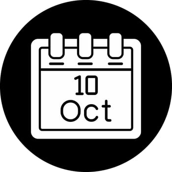 October 10 Vector Icon