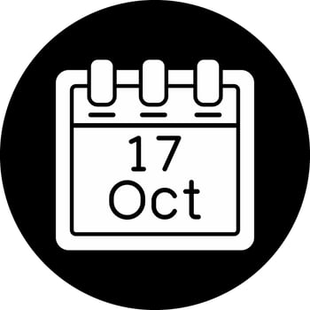 October 17 Vector Icon