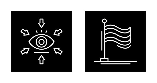 Visualization and Flag Icon vector