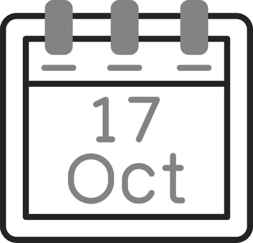 October 17 Vector Icon