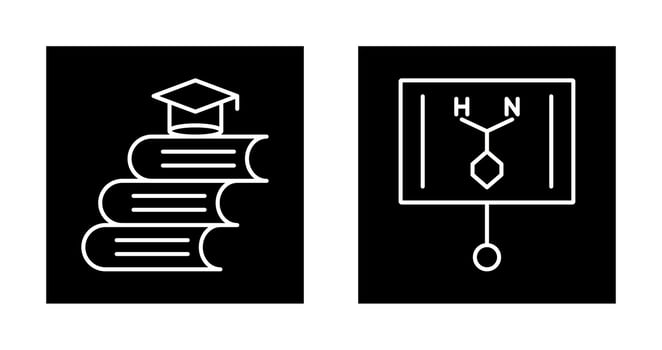 Books and Formula  Icon vector