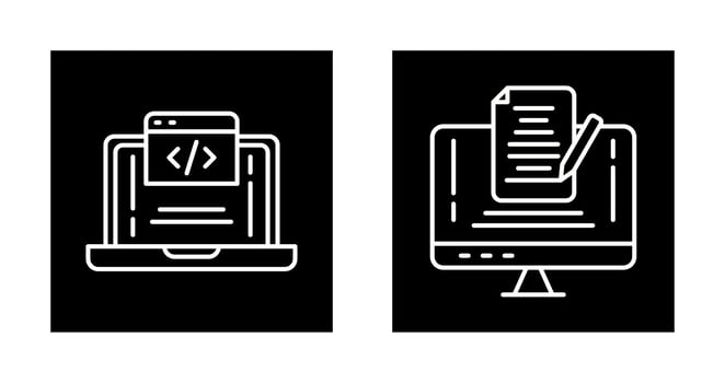 Coding and Note Icon vector
