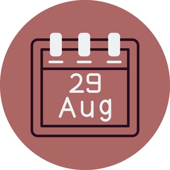 August 29 Vector Icon