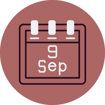 September 9 Vector Icon