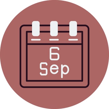 September 6 Vector Icon