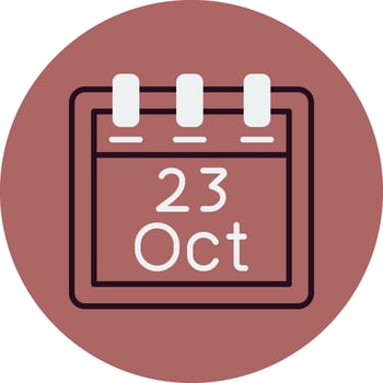 October 23 Vector Icon