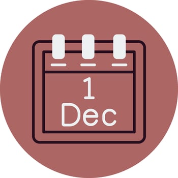 December 1 Vector Icon