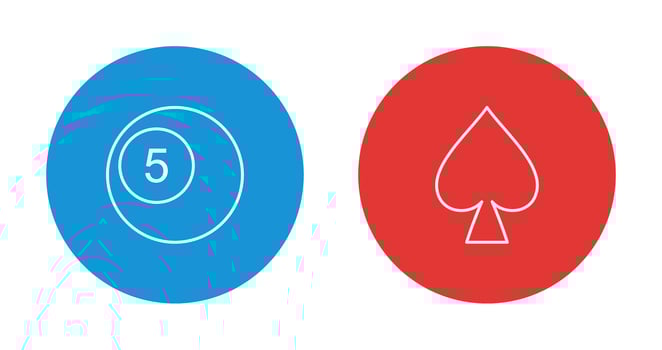 pool balls and spade  Icon vector
