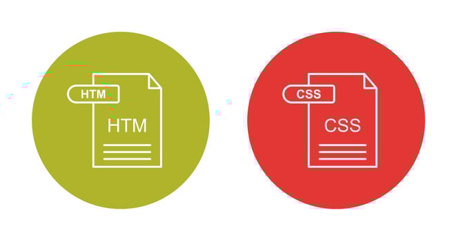 HTM and CSS Icon vector