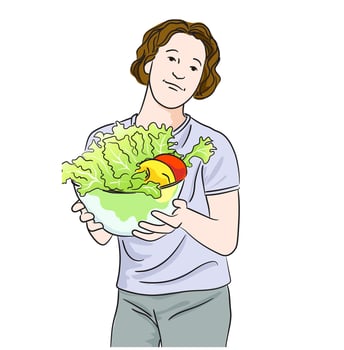 Vector about Healthy lifestyle concept illustration