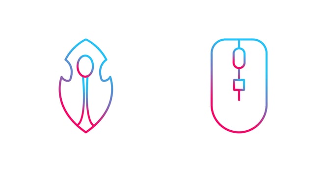 Game Character and Mouse Icon vector