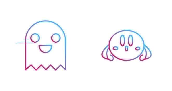 Game Character and VGame Charcter Icon vector