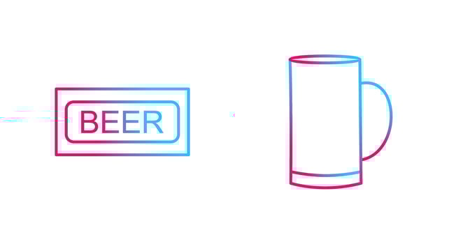 Beer Sign and Beer Mug Icon vector