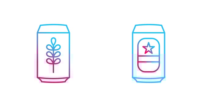 Beer Can and beerage Icon vector