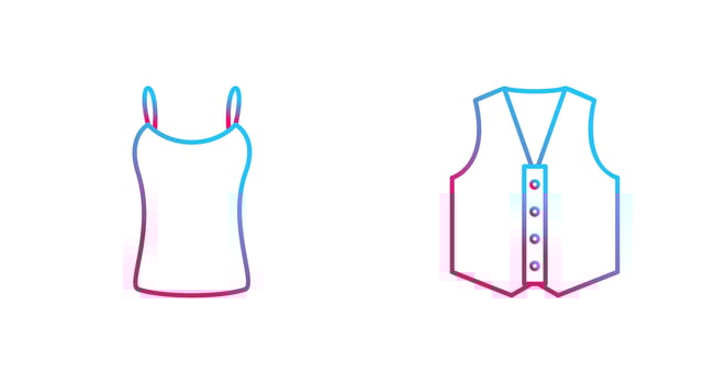 Ladies Vest and safety Icon vector