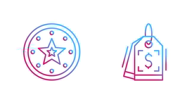 Recommended and Price Tag Icon vector