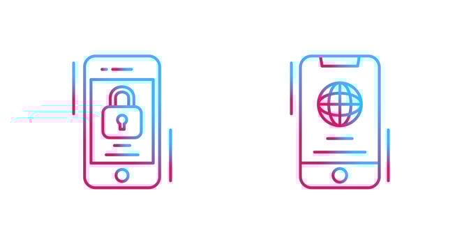 Browser and Lock Icon vector